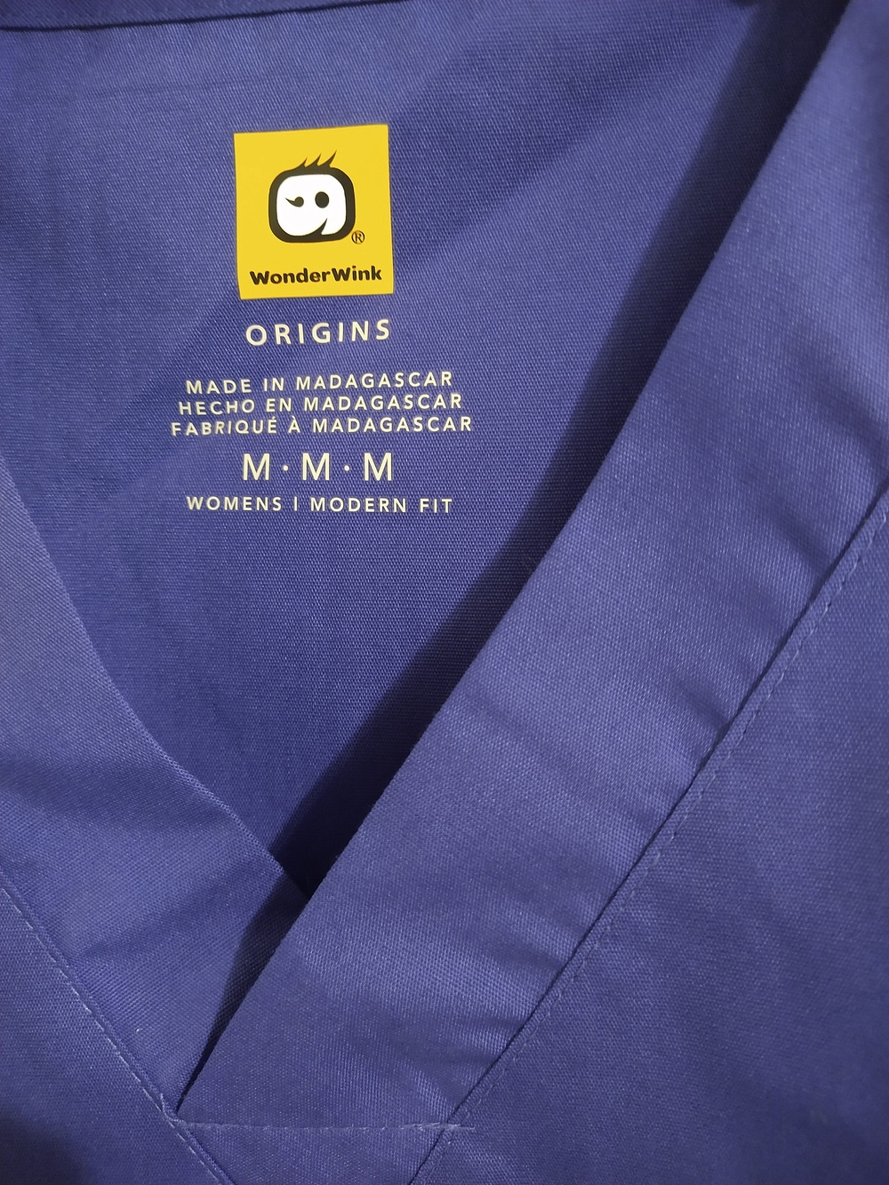 WonderWink Origins Womens Modern Fit Scrub Top - Royal Purple